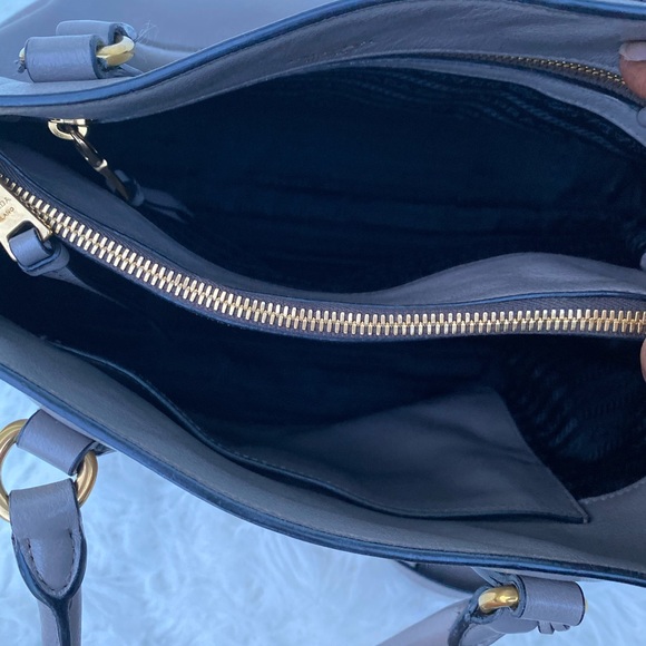 🚫SOLD🚫Authentic Prada Grey Leather Tote - Picture 11 of 16